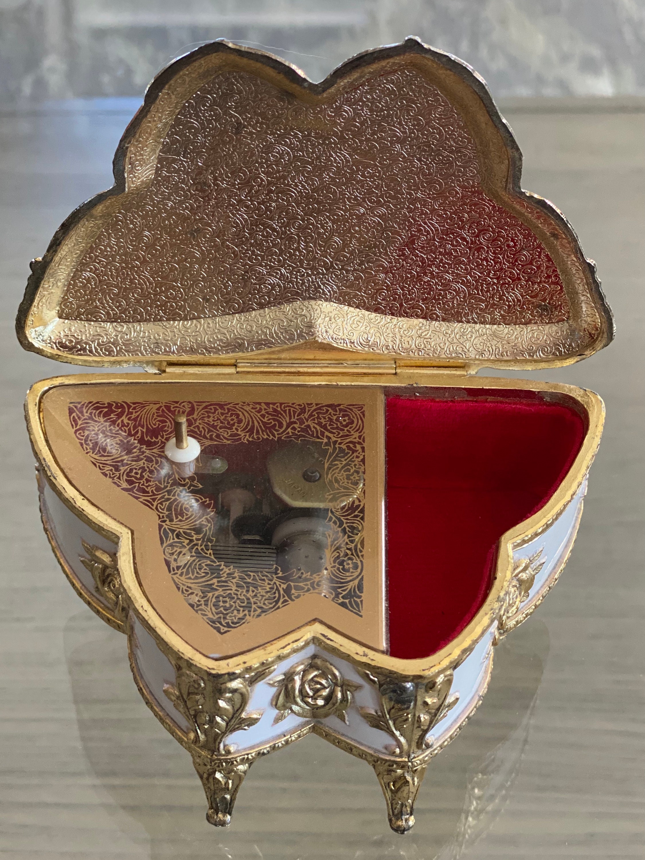 Vintage Butterfly Cameo Grand Piano Music Trinket Jewelry Box Etsy