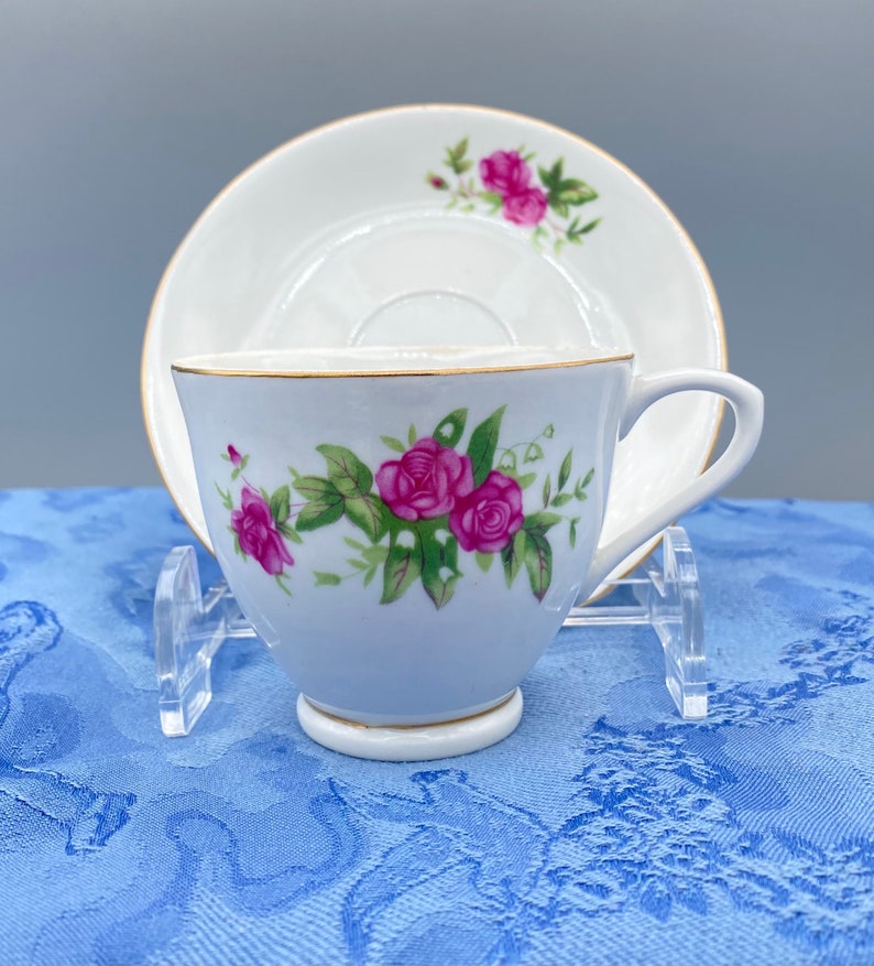 Vintage Tientsin Porcelain China Pink Roses Gold Trim Cozy Etsy