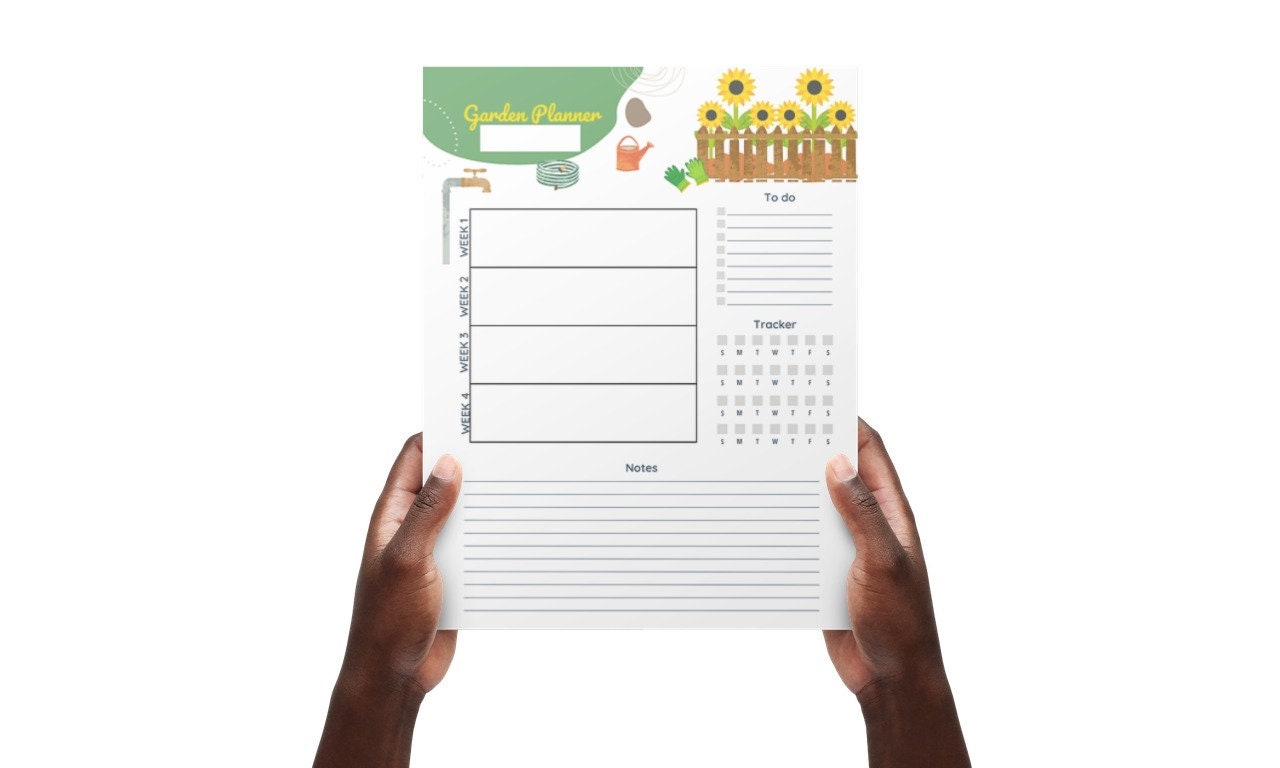 Garden Calendar Blank Seedling Planner Printable Garden - Etsy