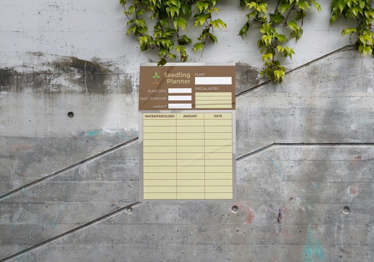 Garden Calendar Blank Seedling Planner Printable Garden - Etsy