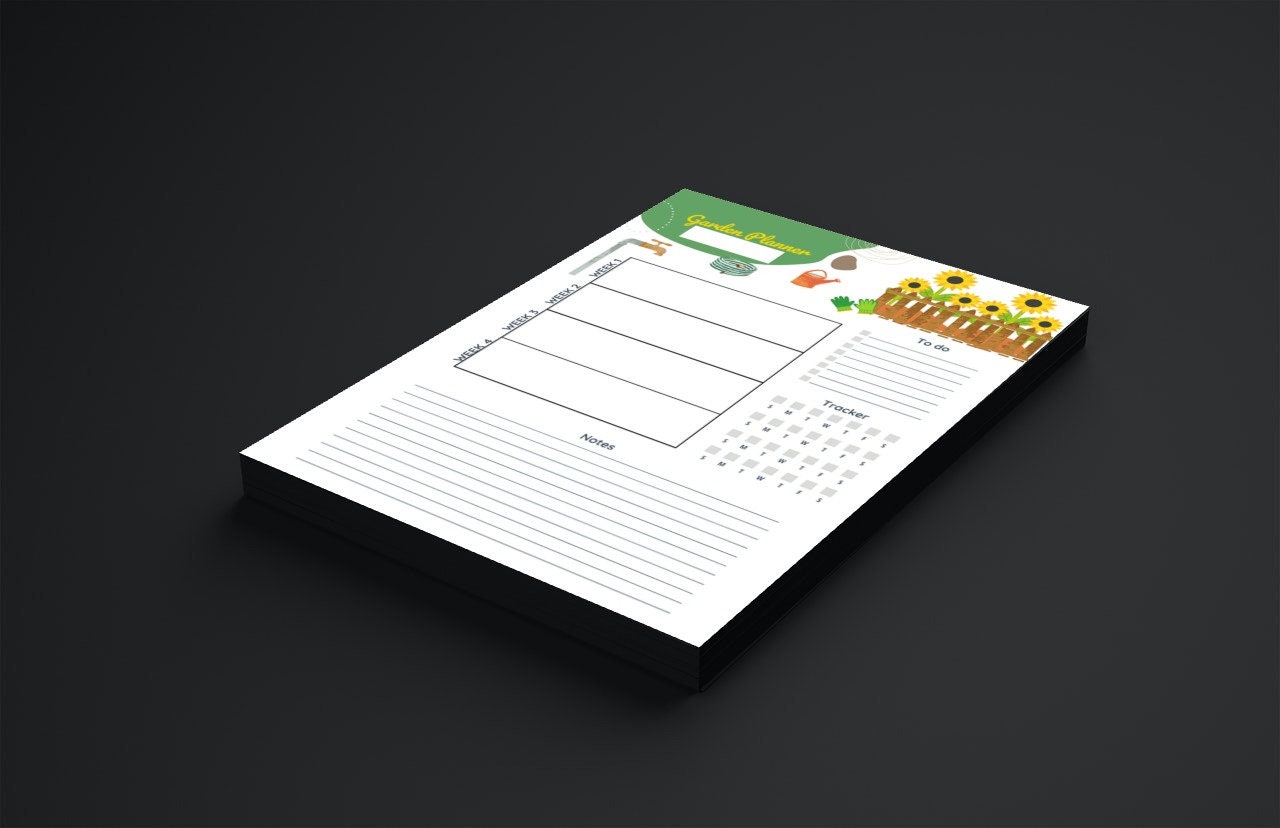 Garden Calendar Blank Seedling Planner Printable Garden Planner Plant ...