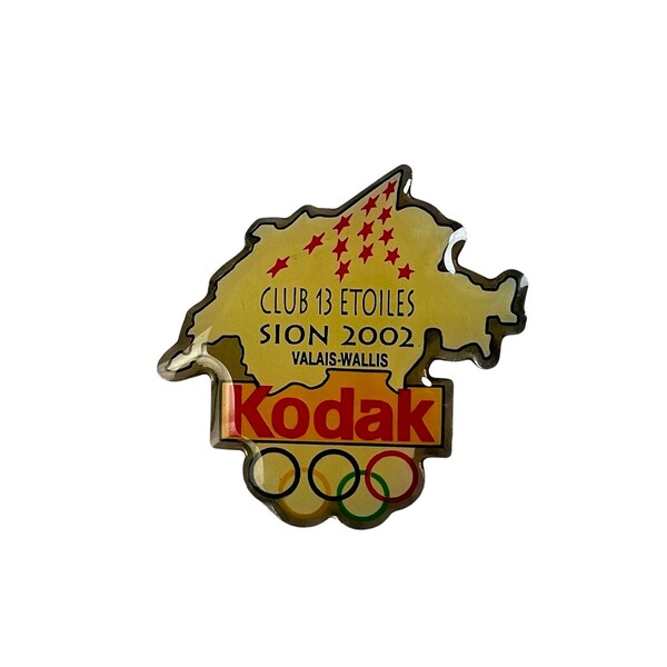 Olympic Sion 2002 Valais Wallis Kodak Pin Vintage Badge