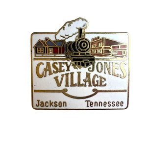 Casey Jones Village Enamel Pin - Vintage Collectible, Gift for Steam Train Collector