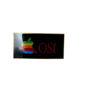 Vintage Apple OSI Pin: Seltenes Sammlerstück Tech Geschenk
