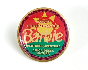 Vintage BARBIE Adventure  Lapel Pin 80s  90s Pin Gift for Barbie Fan Pinback button Badge for Hat Bag Jacket