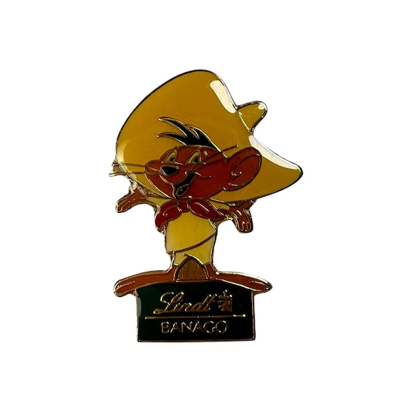 True Vintage Speedy Gonzales Pin 1992, Lindt Banago Advertising Pin