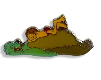 Vintage JUNGLE Book Pin, MOWGLI and BALOO Jungle Book Movie Pin, Gift for Jungle book Fan Classic Cartoon, Vintage Enamel Pins