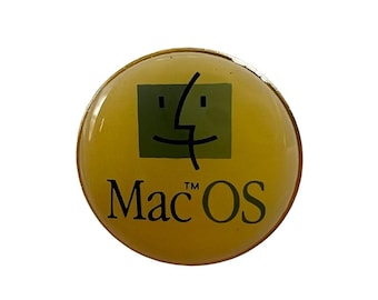 Vintage Macintosh Mac OS Lapel Pin: 90s Retro Y2k Technology Gift