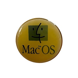 Vintage Apple Mac OS Anstecknadel Abzeichen Vintage Computer Ästhetisches Geschenk für Computerprogrammierer Techie 80er 90er Jahre Retro Technologie