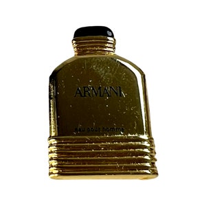 Vintage Armani Eau Pour Homme Perfume Bottle Pin, Gift for perfume collector Grandpa Chic gift