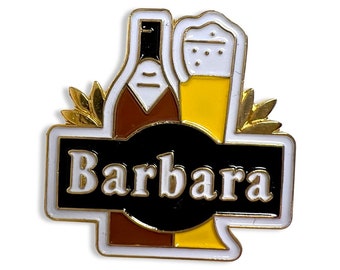 Beer Pin, Vintage Barbara BEER Pin, Beers of the World, Lapel Pin Badge for Jacket Hat Bag