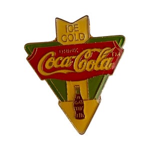 Vintage Coca Cola Lapel Pin: Ice Cold Coke Badge