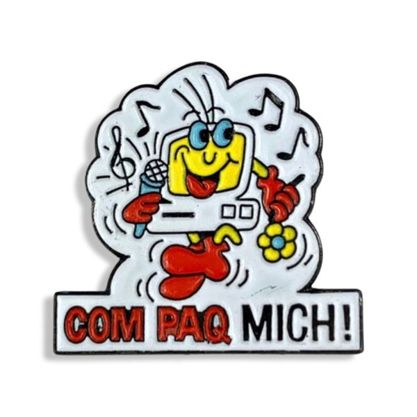 Vintage Com Paq Mich Lapel Pin Vintage Computer Aesthetic Gift for Computer Programmer Techie 80s 90s Retro Technology Stocking Stuffer