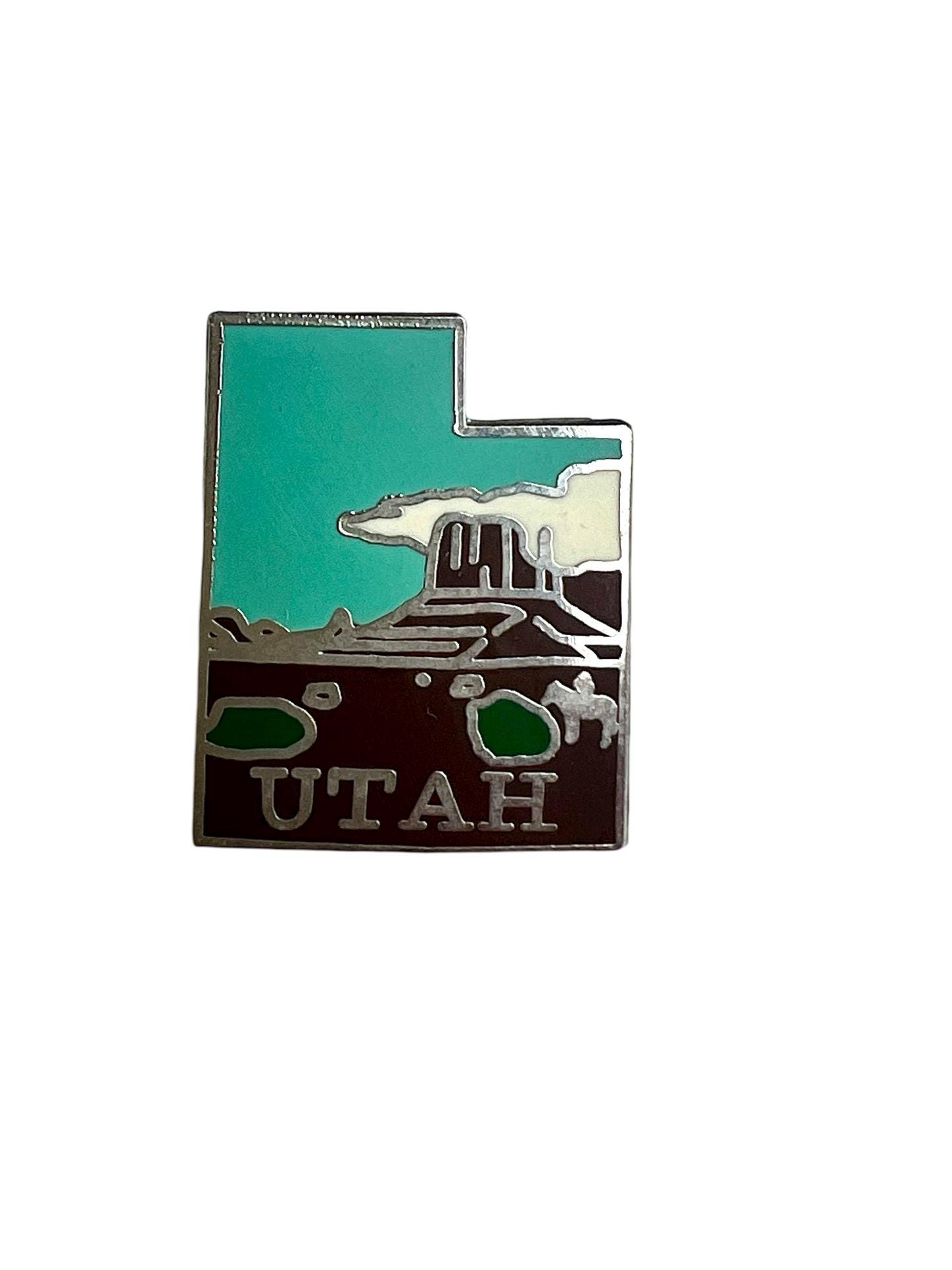 Broche Pin's Vintage De L'état De L'UTAH USA - Badge De Revers, Occasion, Pièce De Collection Américaine