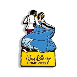 Vintage Cinderella Dancing with Prince Charming Walt Disney Home Video Pin