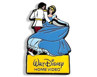Vintage Cinderella Dancing with Prince Charming Walt Disney Home Video Pin
