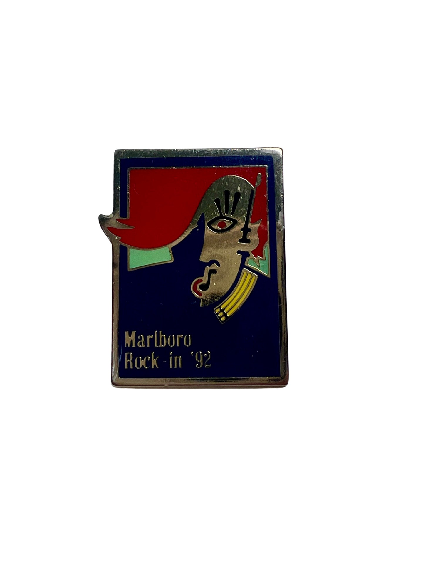 Vintage Marlboro Rock In '92 Enamel Pin: Retro 90s Tie Pin