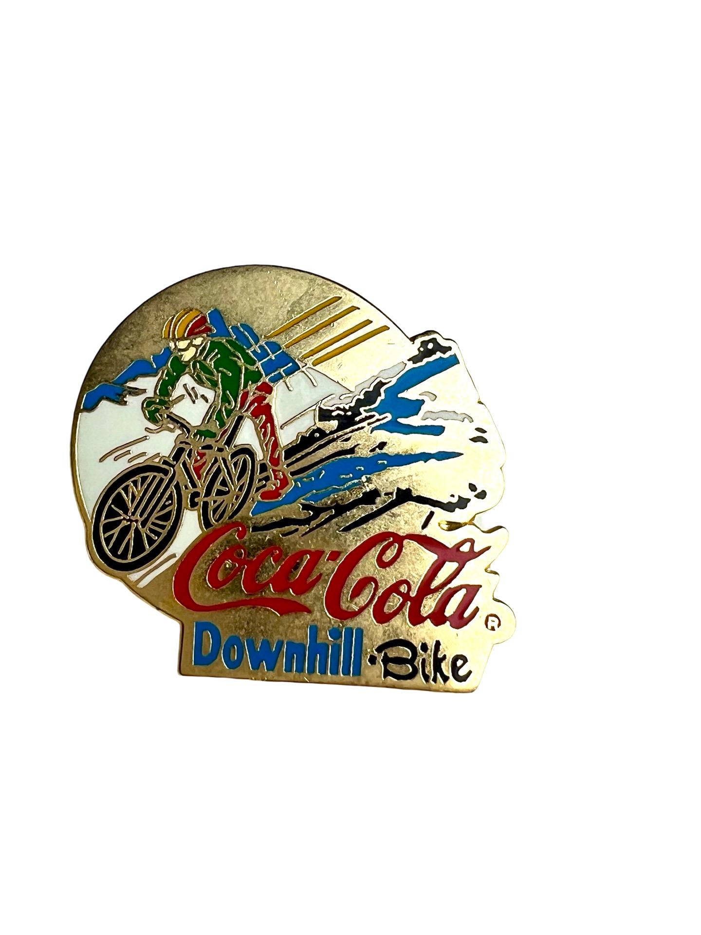 Vintage Coca Cola Downhill Bike Lapel Pin: Extreme Sports