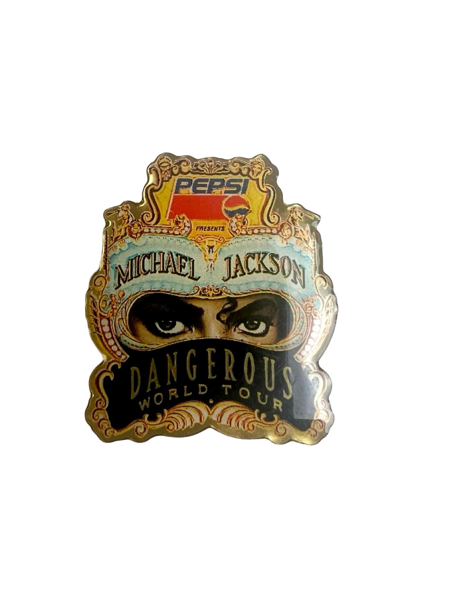 Vintage MICHAEL JACKSON Dangerous Tour Pin Gift for Michael