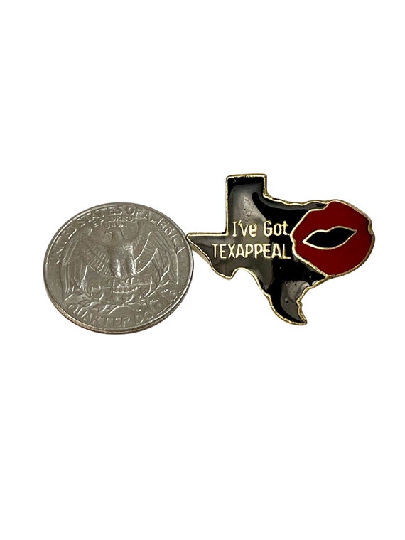 Vintage Ive Got TEXAPPEAL Enamel Pin USA American… - image 3