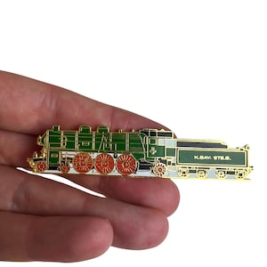 Vintage Steam Train Enamel Lapel Pin: K BAY STS B Locomotive
