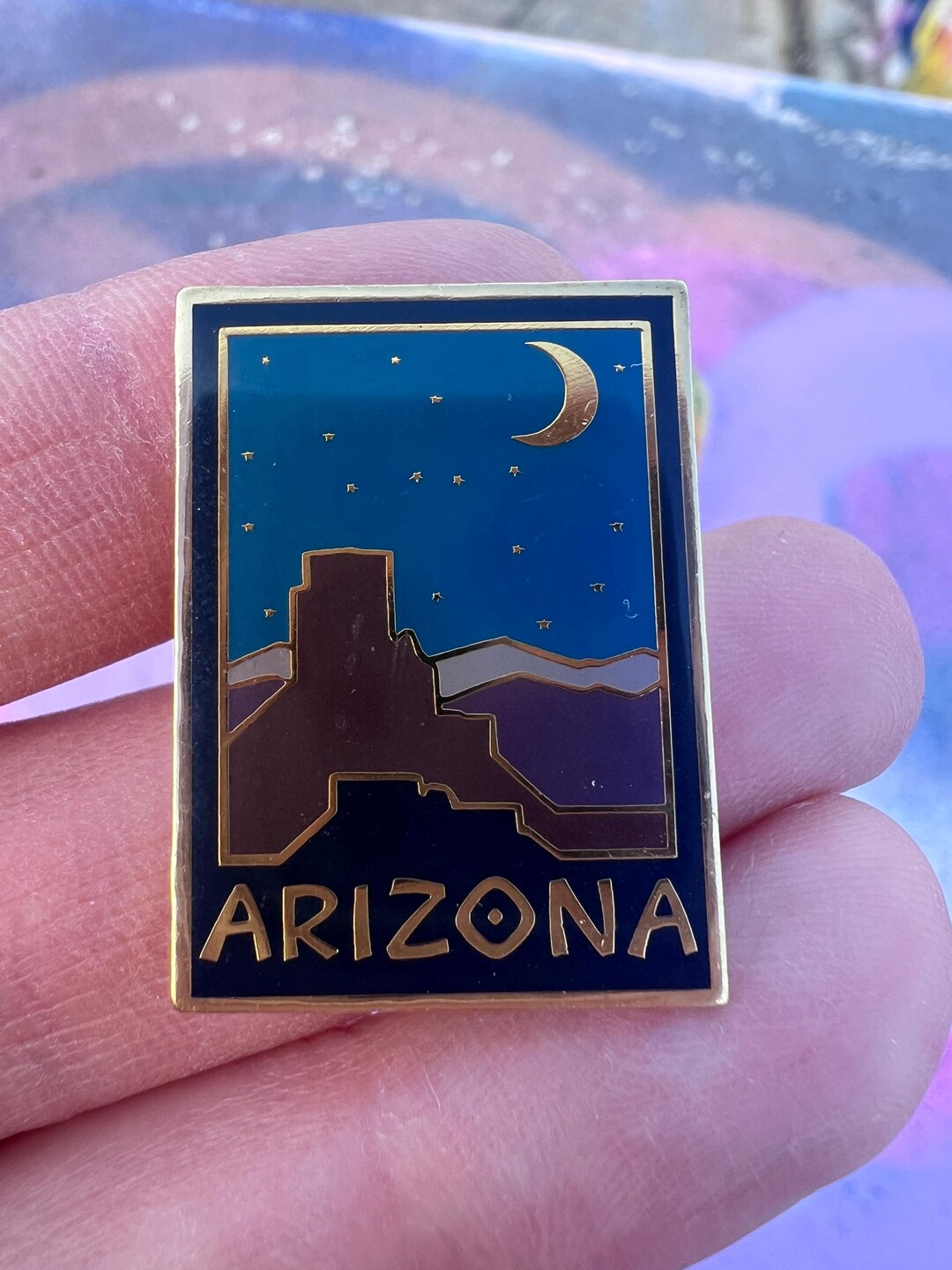 Vintage Arizona Pin - USA Travel Badge - Etsy