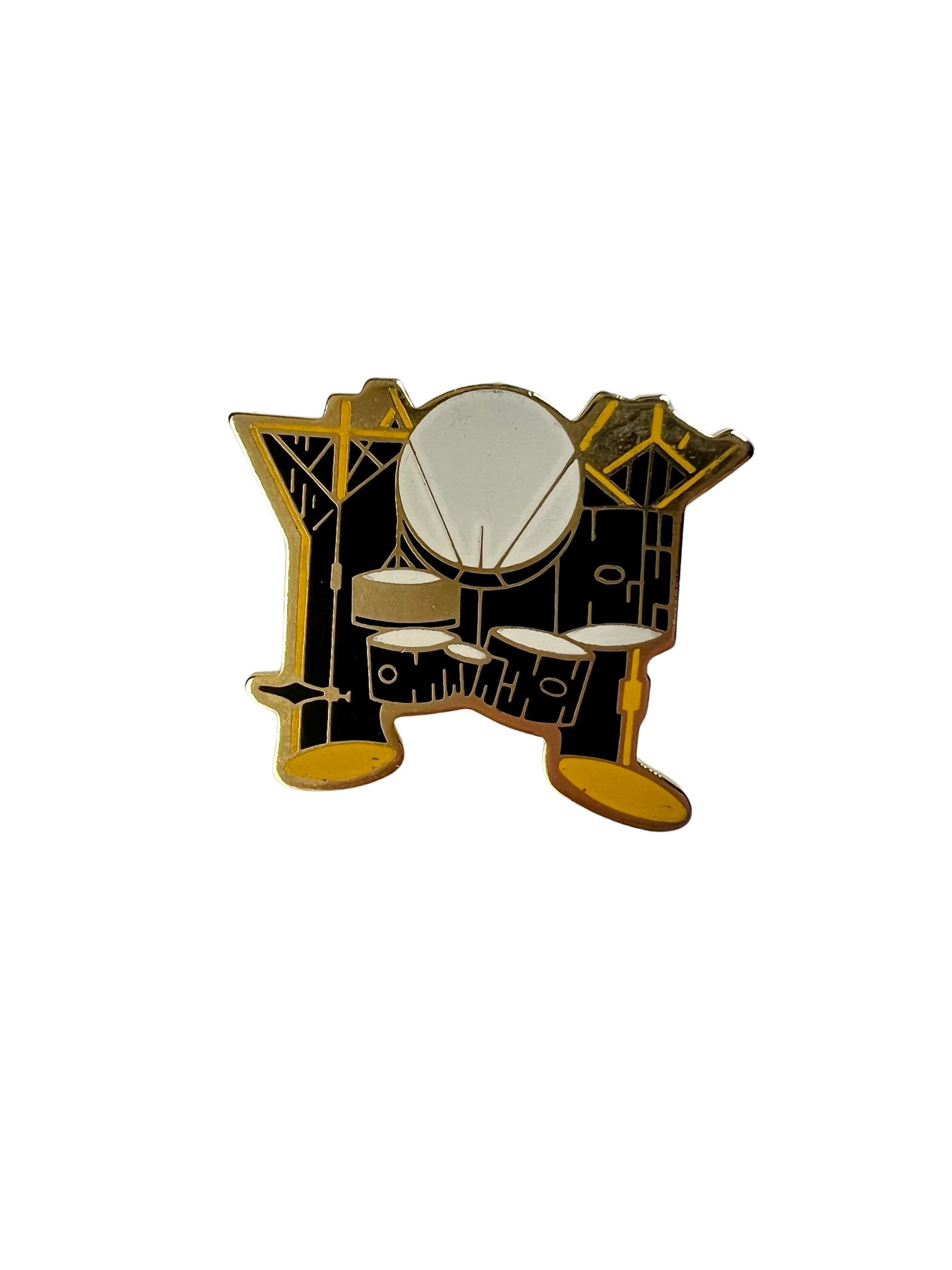 Vintage Drum Kit Pin, Music Lapel Pin, Small Gift for Drummer, Secret Santa Gift