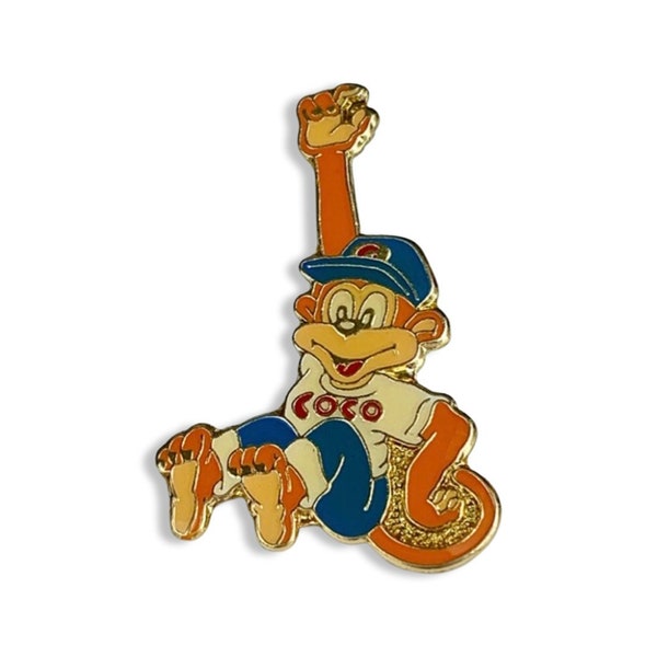 True Vintage KELLOGG'S COCO der Affe, 1993 Frühstückscereal Pin sammelbare 90er Jahre Kindheit Pin, Affe Pinback Button Abzeichen