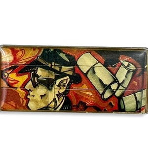 Vintage Graffiti Art Pin, Gift for Graffiti Artist, Wearable Art Tie Pin, Badge for Bag Jacket Hat, Street Art Pin