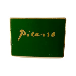 Vintage Picasso Signature Pin Wearable Art Pin Small Gift for Artist Art Student Present for Picasso Fan Pinback Button Tie Pin