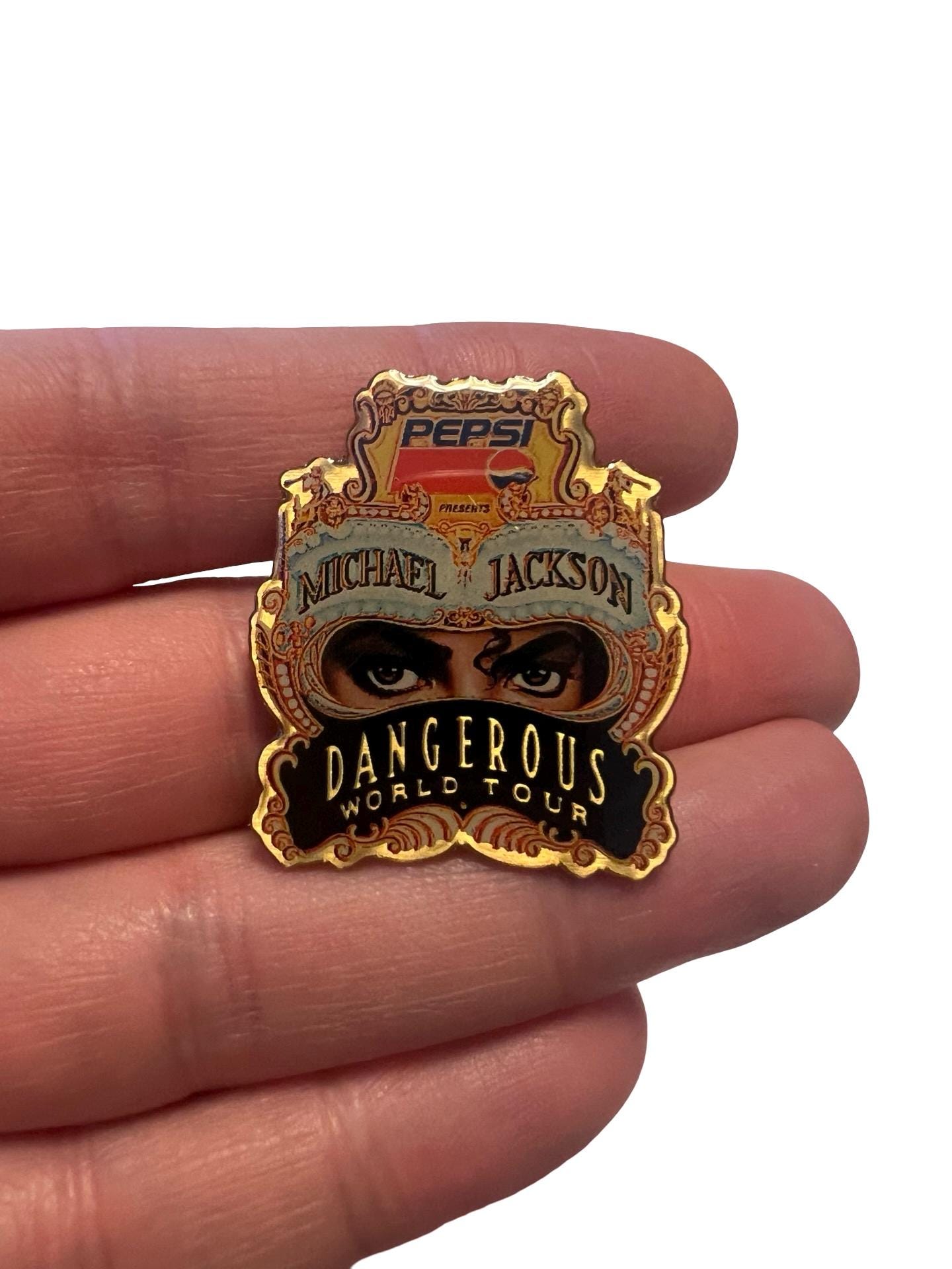 Vintage Michael Jackson Dangerous Tour Pin - Rare Collectible