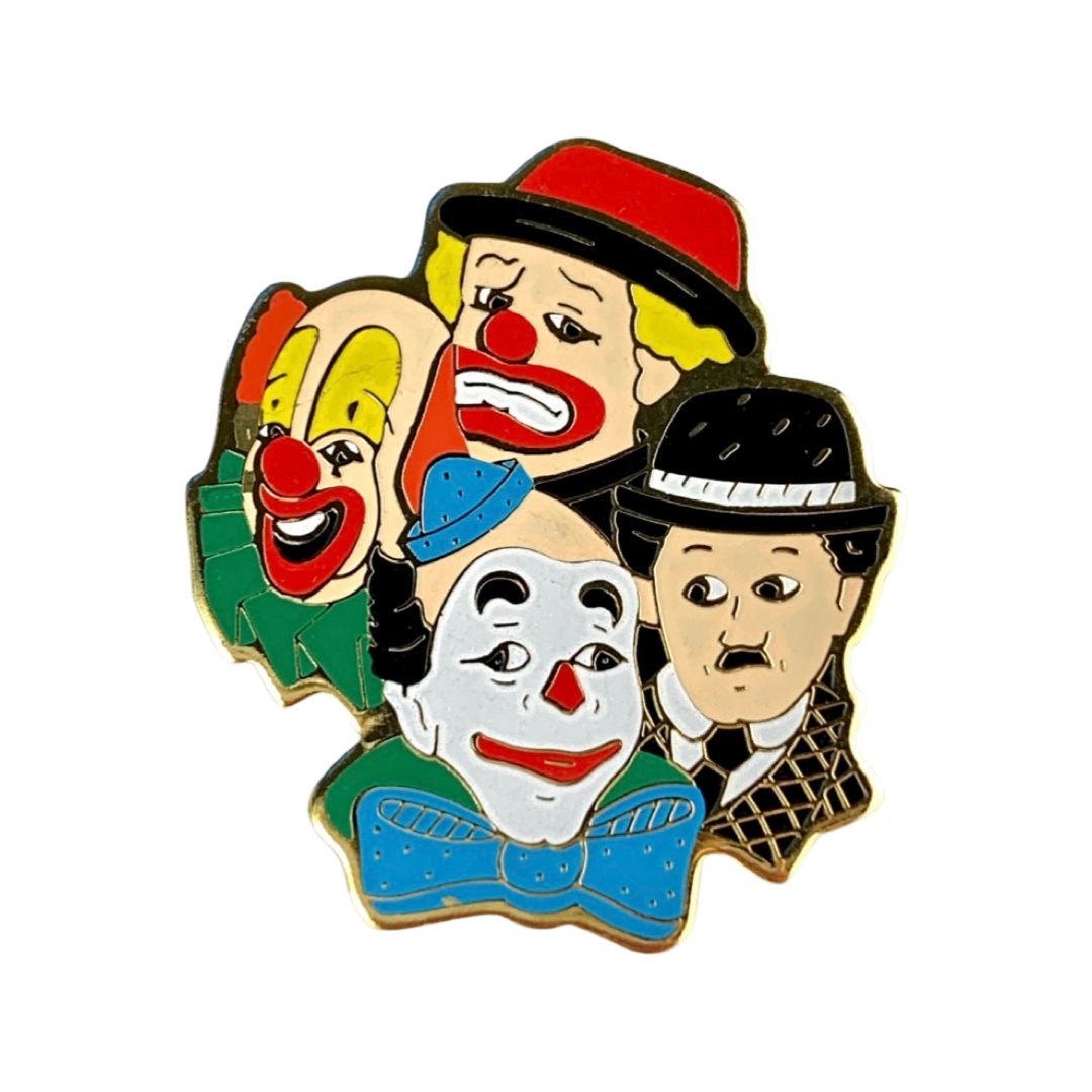 Vintage Clown Pin: Charlie Chaplin Pierrot Circus Lapel Pin - Etsy
