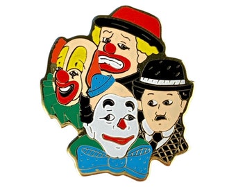 Vintage Clown Pin: Charlie Chaplin Pierrot Circus Lapel Pin - Etsy