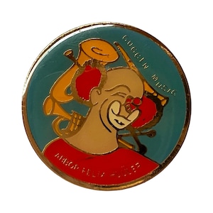 Spilla vintage da clown giullare: distintivo da clown arlecchino