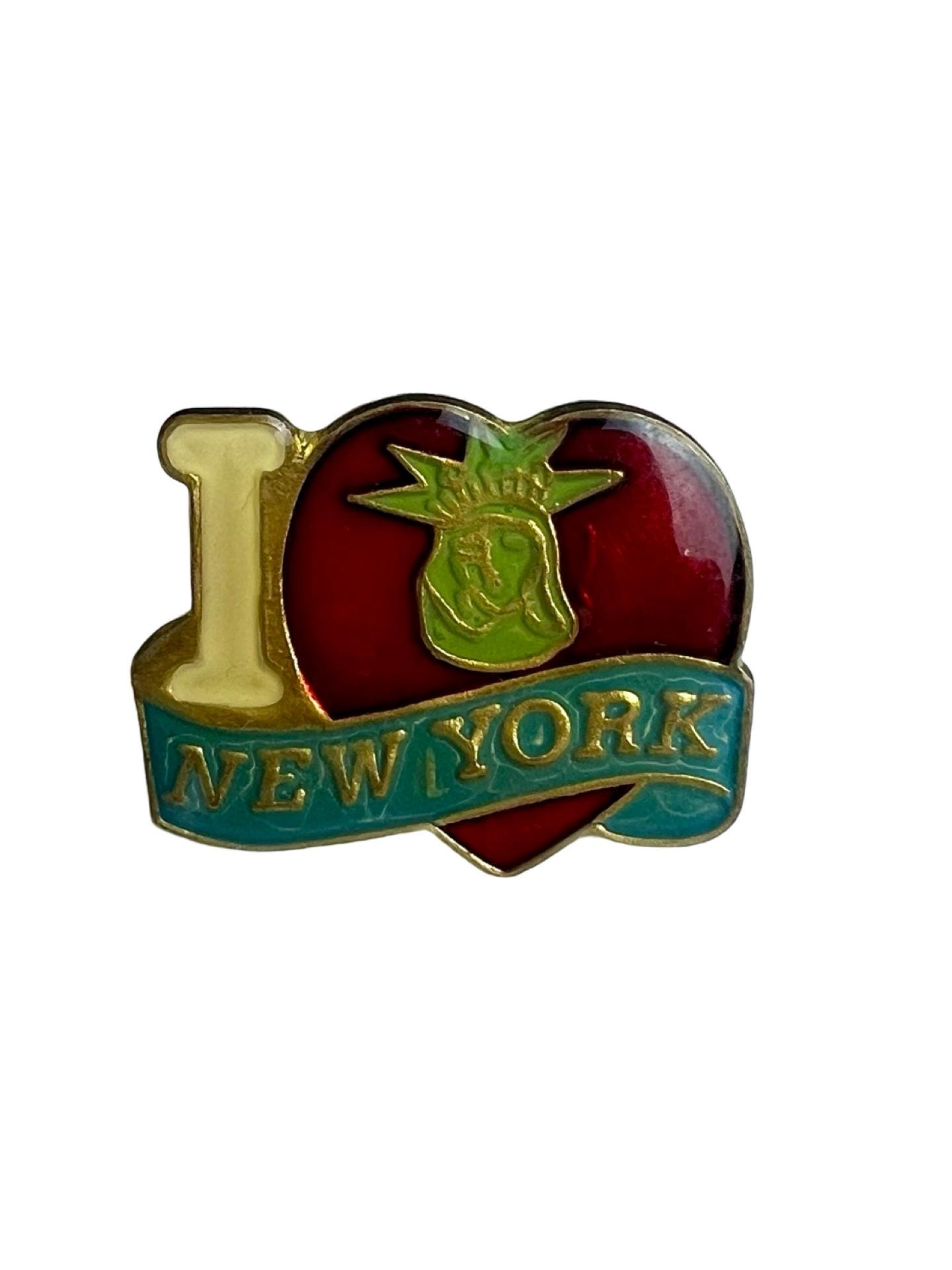ヴィンテージ「I Love New York」ピンバッジ：アメリカ旅行のお土産