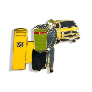 Vintage Post Man coleccionando cartas Pin regalo para Postie, mejor regalo de cumpleaños de Postie, regalo de graduación de Navidad de Postie diciendo gracias