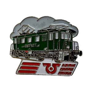 Train Locomotive Enamel Lapel Pin, Vintage Rare Badge, Gift Train Buff, Tie Pin Swiss Electric Locomotives Be 4/4 Train