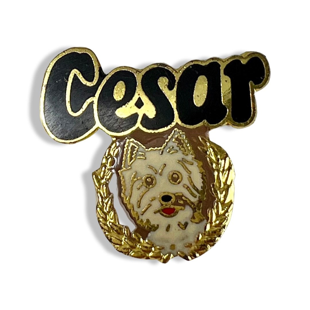 Vintage Cesar Dog Food Lapel Pin, 1994 Yorkie Gift - Etsy
