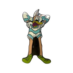 Vintage Cartoon Pin, Classic Cartoon Memorabilia, Grandpa chic gift brooch, Funny Jail Bird gift