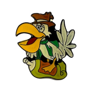 Pin de pájaro de dibujos animados vintage