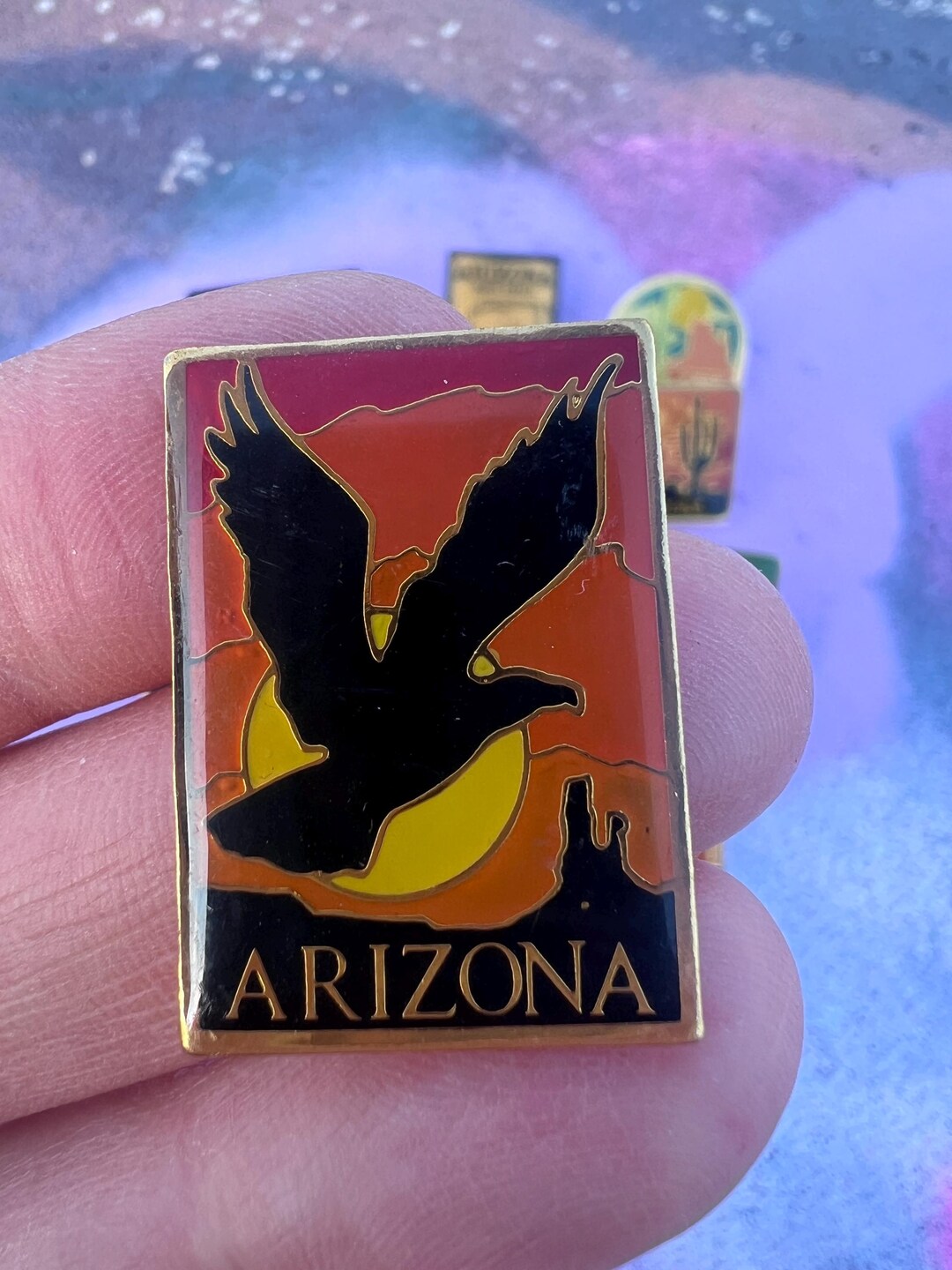 Vintage Arizona Pin - USA Travel Badge - Etsy