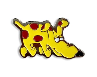 Dog Enamel Pin, Vintage Cartoon Dog, Badge funny cute dog Pin Gift for Dog Lover