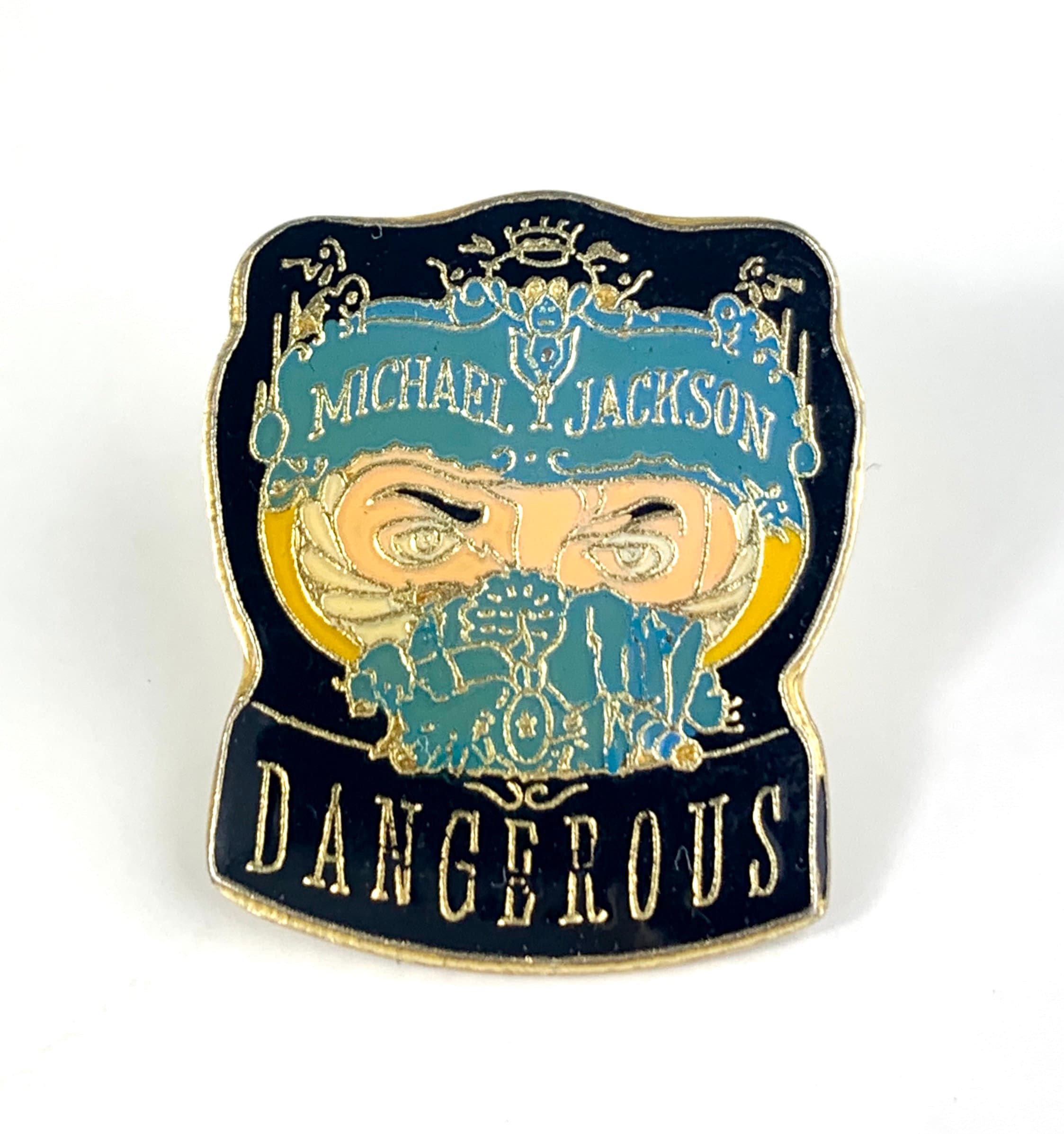Michael Jackson Dangerous Tour ステッカー Vintage MICHAEL JACKSON Dangerous Pin, '92 Promo Eye Mask, MJK