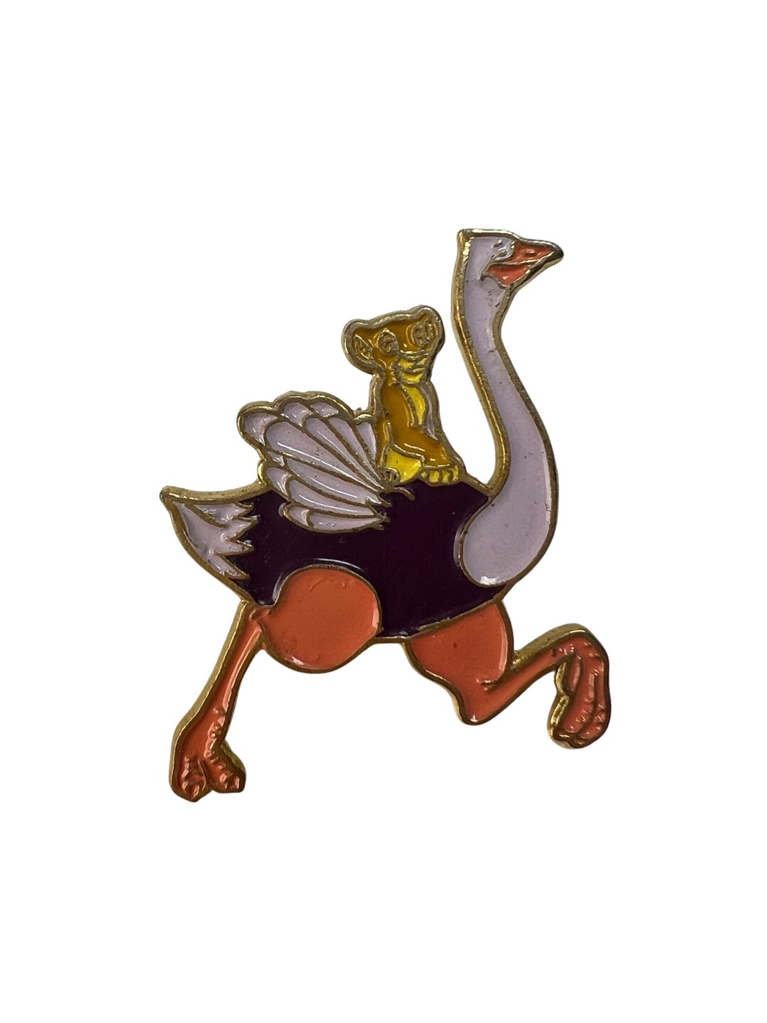 Vintage the Ostrich From the Lion King Pin Disney Simba With Spike