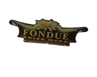 Swiss Made Fondue Cheese Pin: Holiday Souvenir Gift