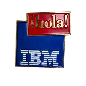 Broche vintage IBM ¡Hola!: Presente para entusiastas de tecnologia