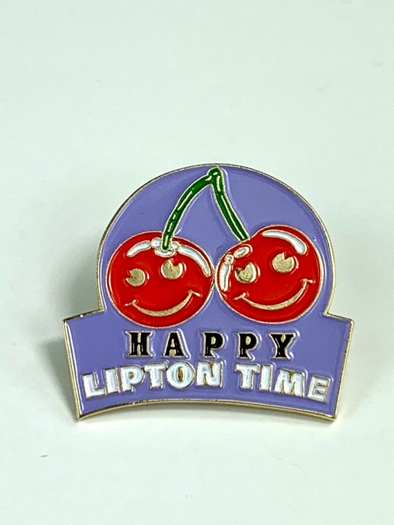 Vintage Happy Lipton Time Pin