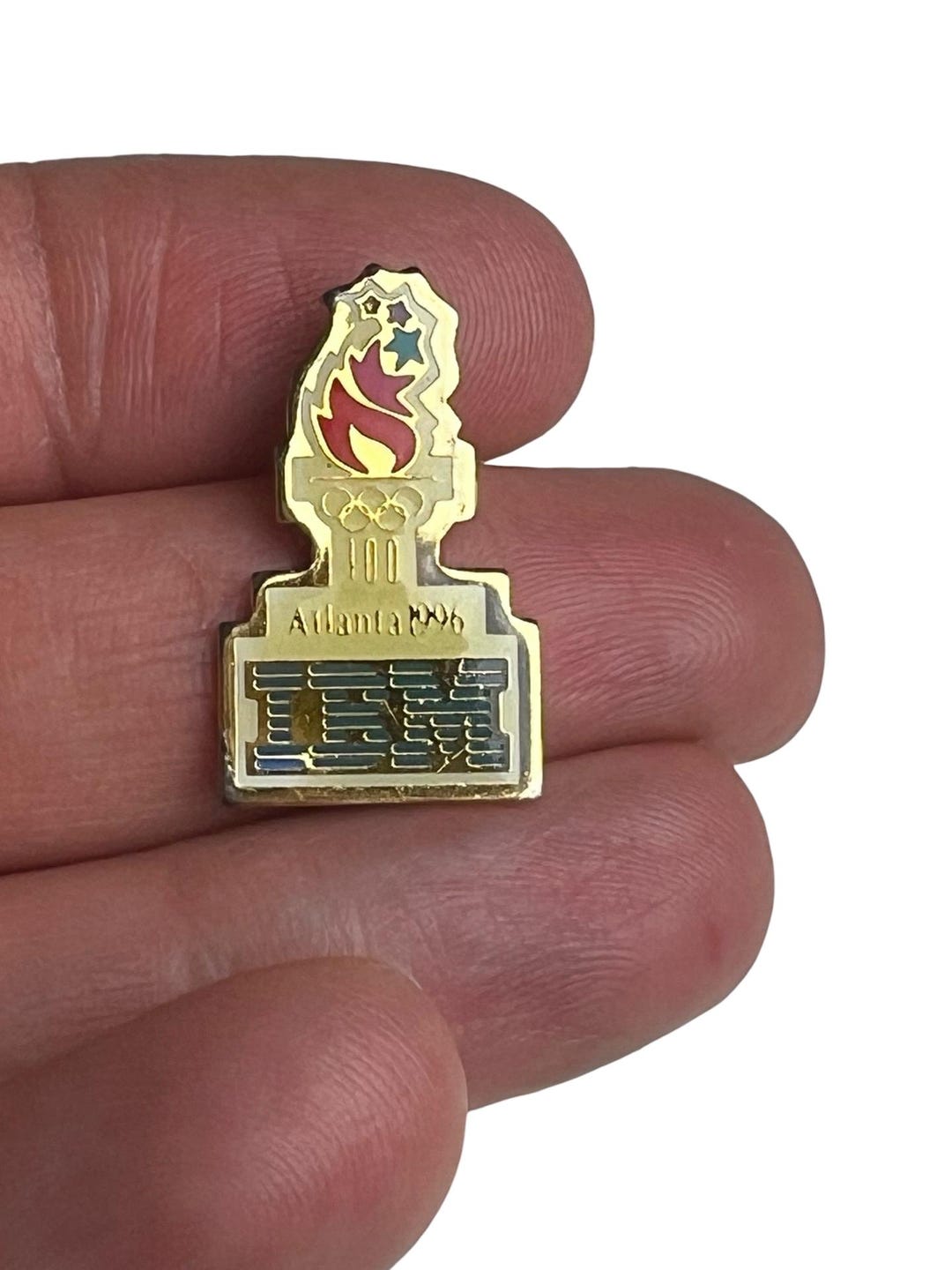 Vintage IBM Atlanta Olympics 1996 Enamel Pin, Tech Badge - Etsy