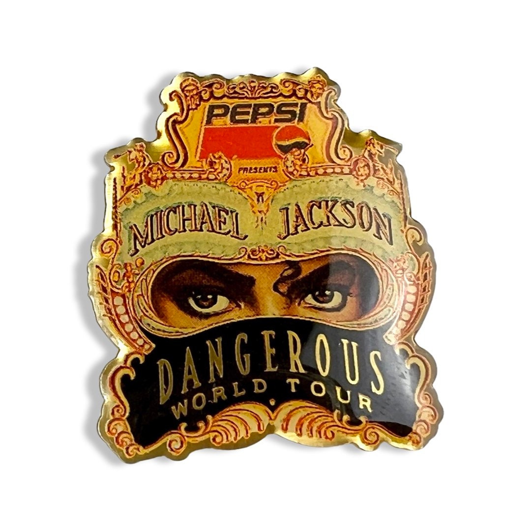Vintage MICHAEL JACKSON Dangerous Tour Pin Gift for Michael