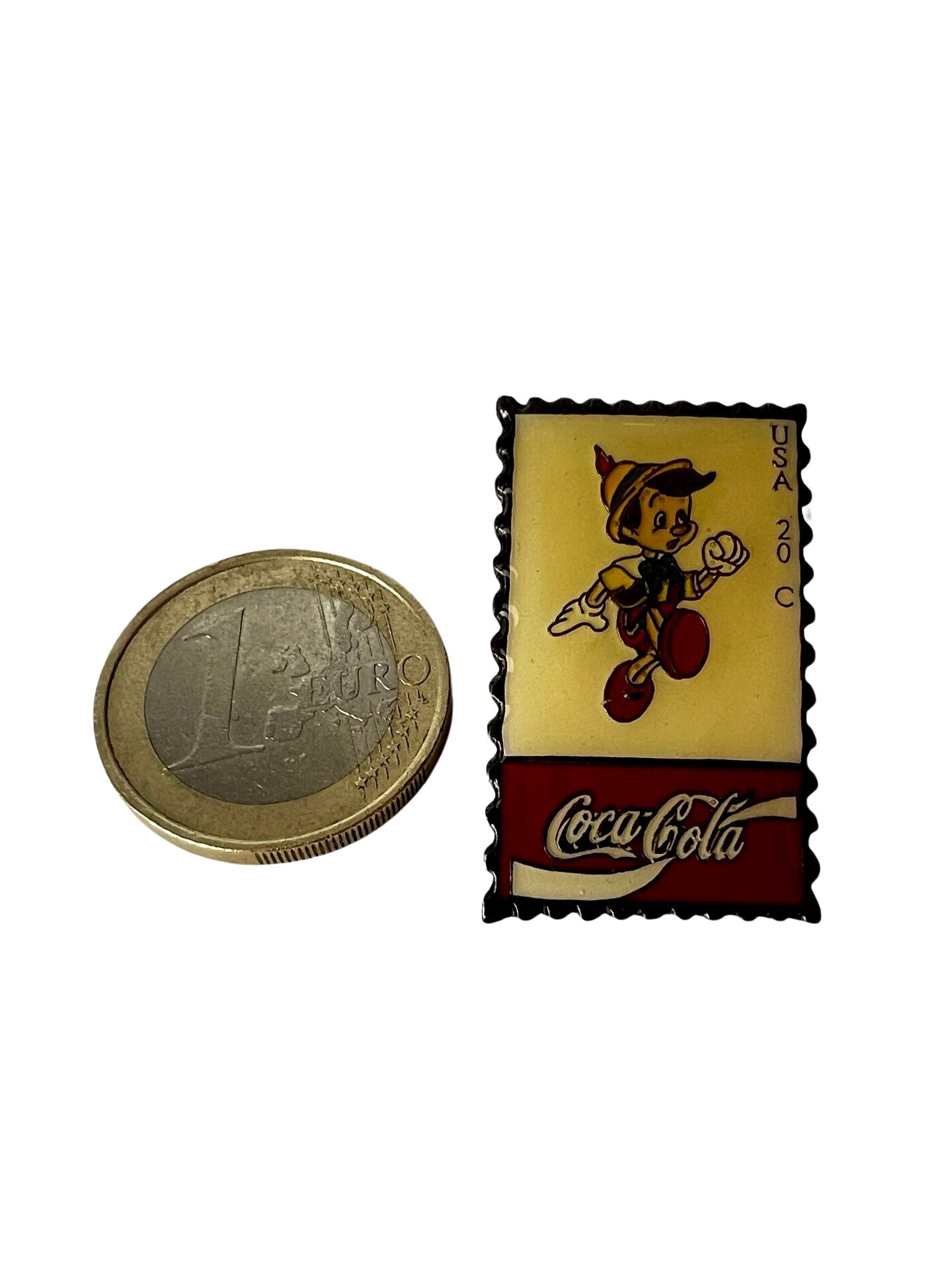 Vintage Coca Cola Pinocchio Stamp Pin: Collectable Coke Badge - Etsy